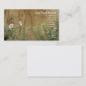 Rosa Blume gegen die Kirchenmauer Visitenkarte (Vorne/Hinten)