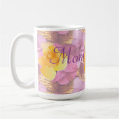 Rosa Blume Gelb Rose Große Mama Tasse (Links)