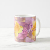 Rosa Blume Gelbe Rose Mama Tasse (VorderseiteRechts)