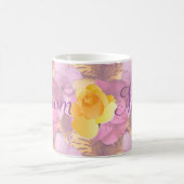 Rosa Blume Gelbe Rose Mama Tasse (Mittel)