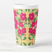 Rosa Blume gelber Aluminiumgrundwasserbehälter Milchtasse (Vorderseite)