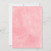 Rosa Blume Geometric Frame Baby Dusche Einladung (Rückseite)