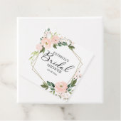 Rosa Blume Geometrisches Brautparty Geschenkanhänger (Beispiel)