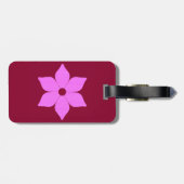 Rosa Blume Gepäckanhänger (Rückseite horizontal)