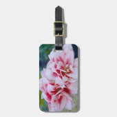 Rosa Blume Gepäckmarke Gepäckanhänger (Vorderseite vertikal)