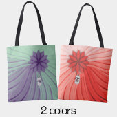 Rosa Blume gepacktes Gewebe Metal Tag Monogramm Tasche