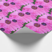 Rosa Blume Gerbera Daisy Floral Geschenkpapier (Ecke)