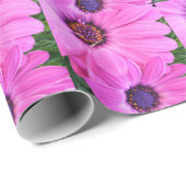 Rosa Blume Gerbera Daisy Floral Geschenkpapier (Rolleneckpunkt)