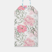 Rosa Blume Geschenkanhänger (Vorderseite)