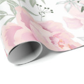 Rosa Blume Geschenkpapier (Rolleneckpunkt)