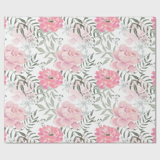 Rosa Blume Geschenkpapier (Flach)