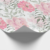 Rosa Blume Geschenkpapier (Ecke)