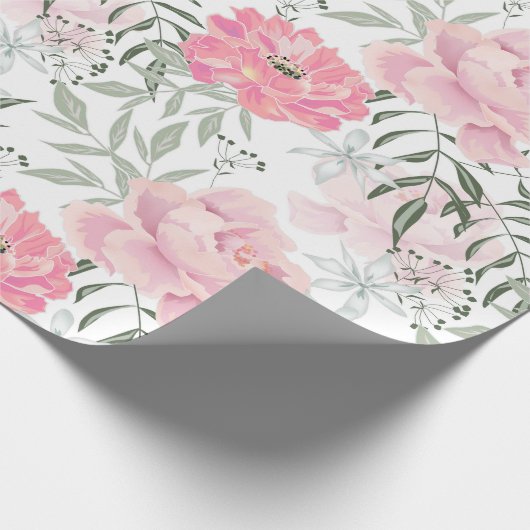 Rosa Blume Geschenkpapier (Ecke)