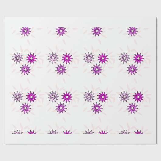 Rosa Blume Geschenkpapier (Flach)