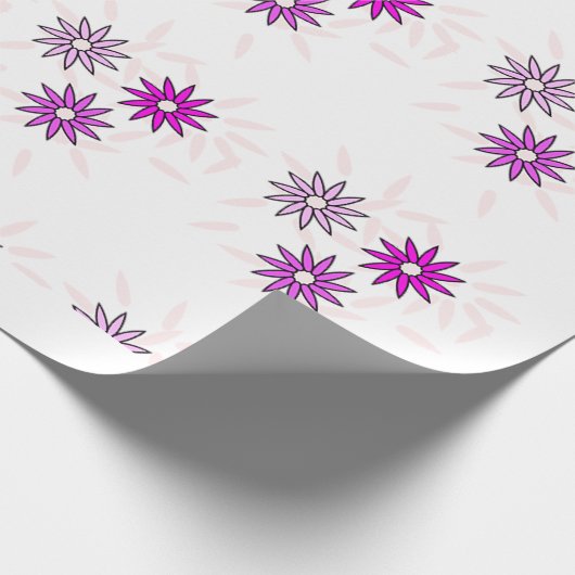 Rosa Blume Geschenkpapier (Ecke)