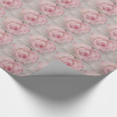 Rosa-Blume Geschenkpapier (Ecke)