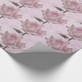 Rosa-Blume Geschenkpapier (Ecke)