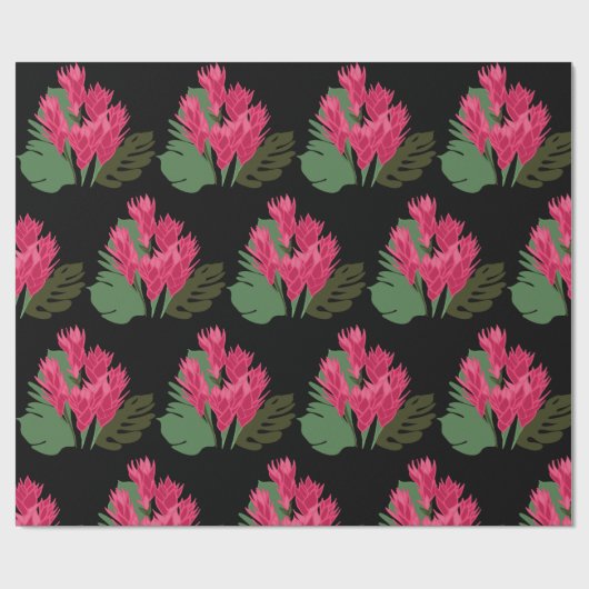 Rosa Blume Geschenkpapier (Flach)