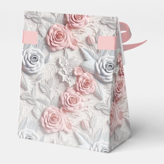 Rosa Blume Geschenkschachtel (Rückseite)