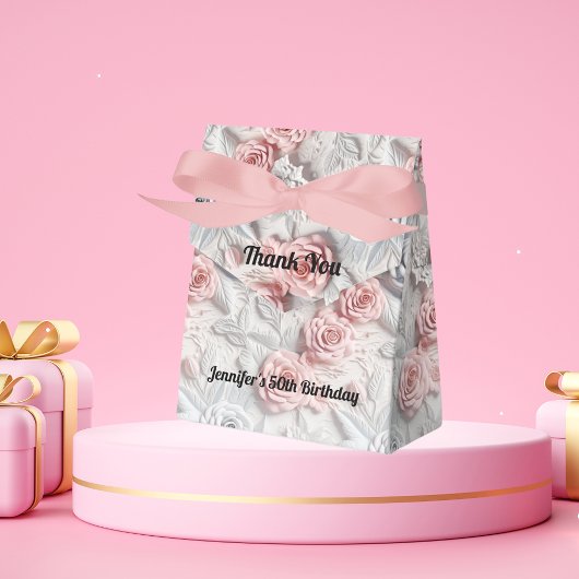 Rosa Blume Geschenkschachtel