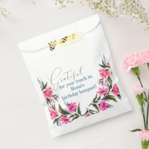 Rosa Blume Geschenktütchen
