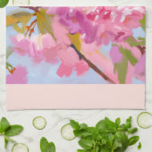 Rosa Blume Geschirrtuch (Gefaltet)