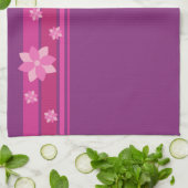 Rosa Blume Geschirrtuch (Gefaltet)