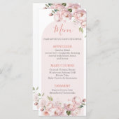 Rosa Blume Girl Baby Shower Baby im Bloom Menü Menükarte (Vorne/Hinten)