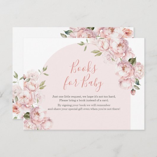 Rosa Blume Girl Baby Shower Baby in Bloom Postkarte (Vorne/Hinten)