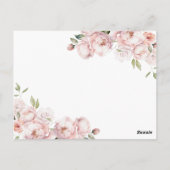 Rosa Blume Girl Baby Shower Baby in Bloom Postkarte (Rückseite)