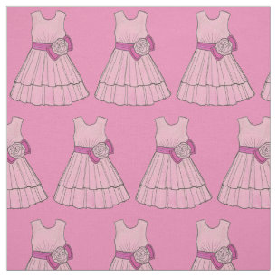 Rosa Blume Girl Dress Brautparty Hochzeitskleid Stoff