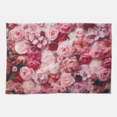 Rosa Blume Girly Lugano Geschirrtuch (Horizontal)