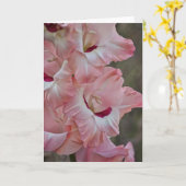 Rosa Blume Gladiolus Art Note Card Karte (Gelbe Blume)