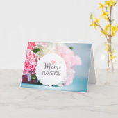 Rosa Blume Glückliche Mütter Tag Blume Karte (Gelbe Blume)