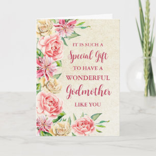 Rosa Blume Godmutter Happy Mother Day Card Karte
