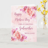 Rosa Blume Godmutter Happy Mother Day Card Karte (Gelbe Blume)