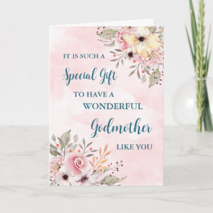 Rosa Blume Godmutter Happy Mother Day Card Karte
