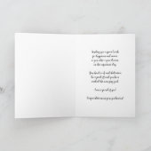 Rosa Blume Godtochter Abschluss Karte (Innenseite)