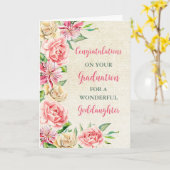 Rosa Blume Godtochter Abschluss Karte (Gelbe Blume)
