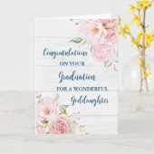 Rosa Blume Godtochter Abschluss Karte (Gelbe Blume)