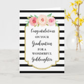 Rosa Blume Godtochter Abschluss Karte (Gelbe Blume)