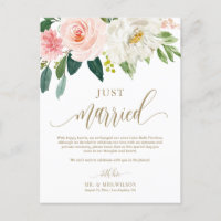 Rosa Blume Gold Just Married Foto Hochzeit