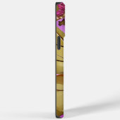 Rosa Blume Gold Schmetterlinge Personalisierter Na Case-Mate iPhone Hülle (Rückseite / Rechts)