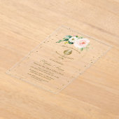 Rosa Blume Goldene Girl Acryleinladungen (Ablage )