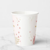 Rosa Blume, goldgelb Pappbecher (Links)