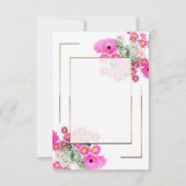 Rosa Blume/Goldreinigung Dankeskarte (Rückseite)