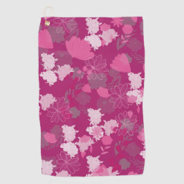 rosa Blume Golfhandtuch