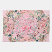 Rosa Blume Grafikarbeit, rosa Blumenreste Geschirrtuch (Horizontal)