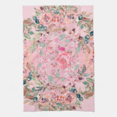 Rosa Blume Grafikarbeit, rosa Blumenreste Geschirrtuch (Vertikal)