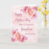 Rosa Blume Grandma Happy Mother Day Card Karte (Gelbe Blume)